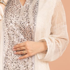 Mandarin Collar Crystal Embroidery Jalabiya IKKXA - Women's Jalabiyas 1