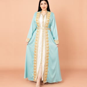 Belted Elegant 2-Piece Kaftan Set