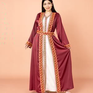Stylish Belted 2-Piece Kaftan Set
