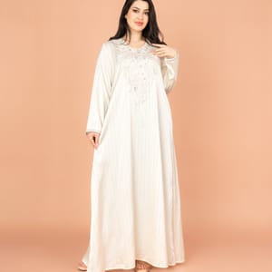 Elegant Crystal Cascade Flowing Jalabiya