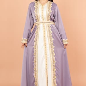 Belted Elegant Two-Piece Kaftan Set