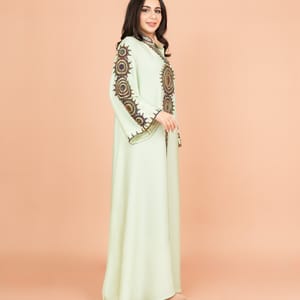 Stylish Solid Jalabiya with Elegant Embroidery IKKXA - Women's Jalabiyas 24