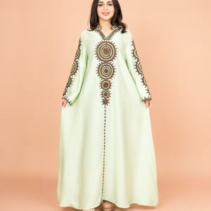 Stylish Solid Jalabiya with Elegant Embroidery IKKXA - Women's Jalabiyas 25