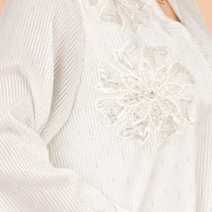 Floral Fantasy Crystal Jalabiya with Elegant Stripes IKKXA - Women's Jalabiyas 50