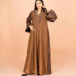 Luxury Beaded Winter Solid Jalabiya