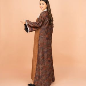 Mandarin Colar White Embroidery Work Winter Jalabiya IKKXA - Women's Jalabiyas 39