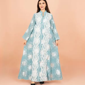 Luxury Foil Leaf Prints Elegant Jalabiya