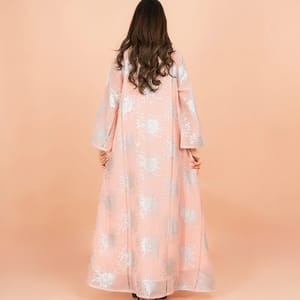 Luxury Foil Leaf Prints Elegant Jalabiya IKKXA - Women's Jalabiyas 35