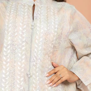 Mandarin Colar Straight Cut Elegant Prints Jalabiya IKKXA - Women's Jalabiyas 17