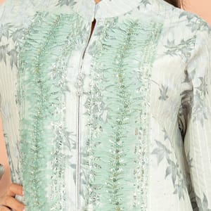 Mandarin Colar Printed Elegant Jalabiya IKKXA - Women's Jalabiyas 50
