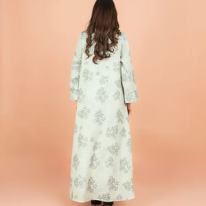 Mandarin Colar Printed Elegant Jalabiya IKKXA - Women's Jalabiyas 52
