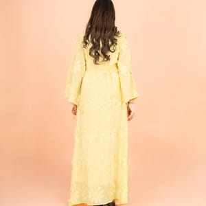 Mandarin Colar 3D flowers Modern Jalabiya IKKXA - Women's Jalabiyas 64