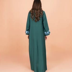 Classic Solid Floral Embroidery Crystal Jalabiya IKKXA - Women's Jalabiyas 55