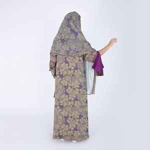 Printed Jalabiya Crystal Patterns with Shawl IKKXA - Women's Jalabiyas 63