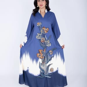 Ombre Colors Floral Beaded Embroidery