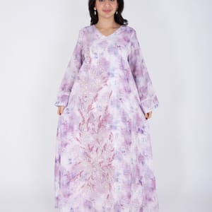 Delicate Design Crystal Embroidery Jalabiya