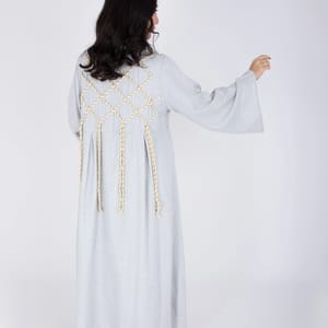 2 Piece Luxury Linen Rope Design Jalabiya IKKXA - Women's Jalabiyas 62