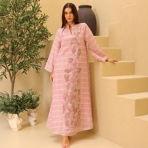 Printed 2 Color Gold Sequin Jalabiya