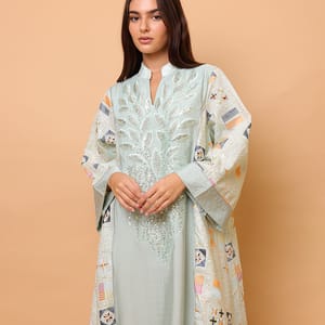 Luxury Geometric Details Sequin Front Jalabiya IKKXA - Women's Jalabiyas 61