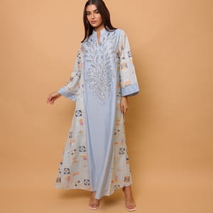 Luxury Geometric Details Sequin Front Jalabiya