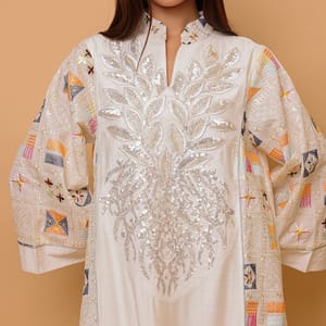 Luxury Geometric Details Sequin Front Jalabiya IKKXA - Women's Jalabiyas 21