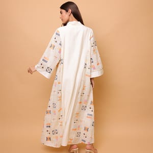Luxury Geometric Details Sequin Front Jalabiya IKKXA - Women's Jalabiyas 24