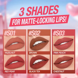 Matte Lip Tint Duo with Long-Lasting Waterproof Color-Lock Finish O.TWO.O - Women's Lips 3