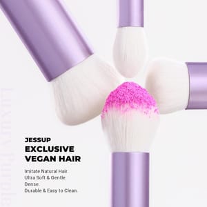 Jessup 4-Piece Kabuki Brush Set for Foundation Contour and Blush Jessup 4-Piece Kabuki Brush Set for Foundation Contour and Blush