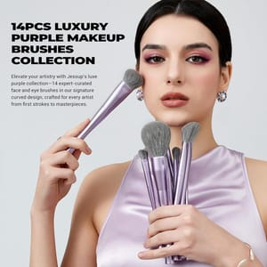 Jessup Luxury Purple Professional Vegan Brush Set for Full Makeup Jessup - Women's Makeup Accessories 5