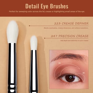 Jessup 7-Piece Eyeshadow Brush Set for Professional Smoky Eye Looks