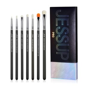 Jessup 7-Piece Eyeshadow Brush Set for Professional Smoky Eye Looks