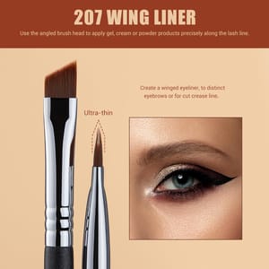 Jessup Three-Piece Precision Eyeliner Brush Set for Perfect Winged Lines
