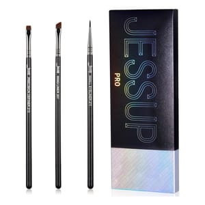 Jessup Three-Piece Precision Eyeliner Brush Set for Perfect Winged Lines