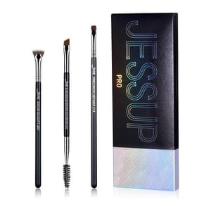 Jessup 3-Piece Brow Brush Set for Powder, Pencil, Gel, Wax