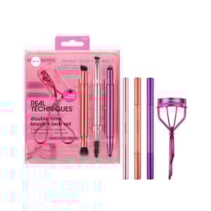 Real Techniques Dual-Ended Eye Brush Set with Eyelash Curler Included