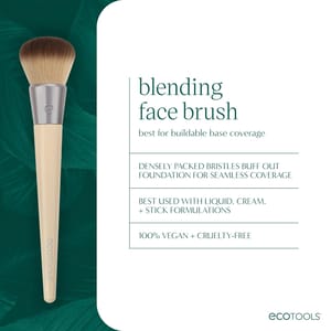 EcoTools Cruelty-Free Blending Brush for Face Makeup, Liquid and Cream