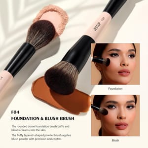 Jessup Double-Ended Face Makeup Brush Set for Contour, Blush, Highlight Jessup Double-Ended Face Makeup Brush Set for Contour, Blush, Highlight