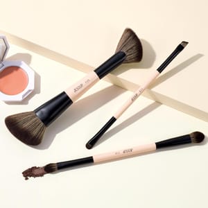 Jessup Travel 6-in-3 Double-Ended Makeup Brush Set Peach Dust Jessup Travel 6-in-3 Double-Ended Makeup Brush Set Peach Dust