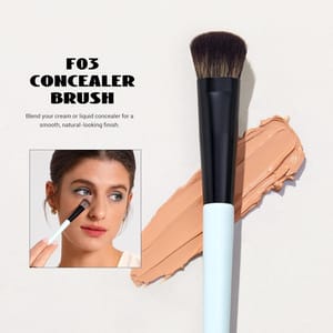 Jessup 3-Piece Double-Ended Face Brush Set Bright Cyan Vegan
