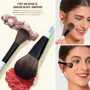 Jessup Double-Sided 3-Piece Face Brush Set with 2 Sponges