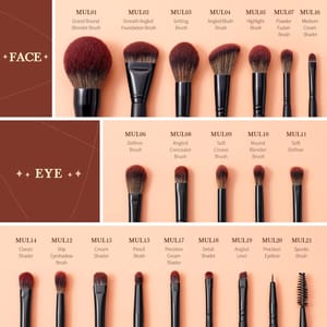 Jessup 21-Piece Complete Black Makeup Brush Set Professional Synthetic