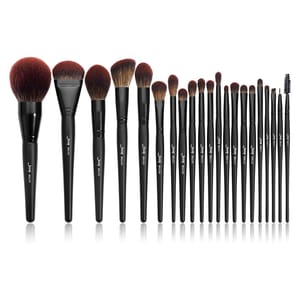 Jessup 21-Piece Complete Black Makeup Brush Set Professional Synthetic