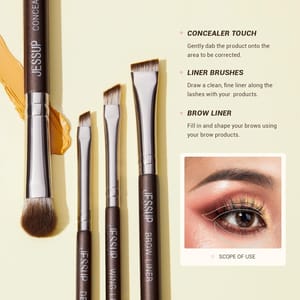 Jessup Professional Eye Makeup Brush Set 15-Piece for Blending and Brows Jessup Professional Eye Makeup Brush Set 15-Piece for Blending and Brows