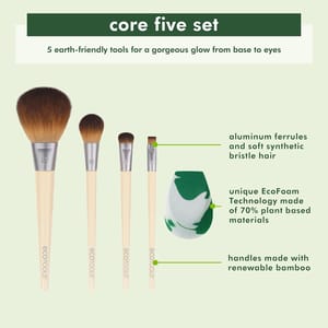 EcoTools The Core Five Makeup Brush Set for Liquid and Powder