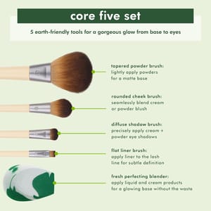 EcoTools The Core Five Makeup Brush Set for Liquid and Powder