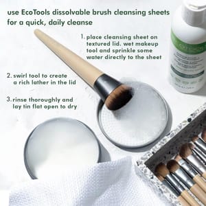 EcoTools Dissolving Brush Cleansing Sheets, 30 Sheet Count