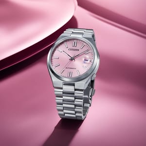 Citizen x Pantone Dreamy Pink Stainless Steel Watch NJ0158-89X