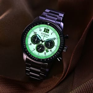 Citizen Eco-Drive Green Dial Pilot Chronograph Watch CA4507-84X Citizen Eco-Drive Green Dial Pilot Chronograph Watch CA4507-84X