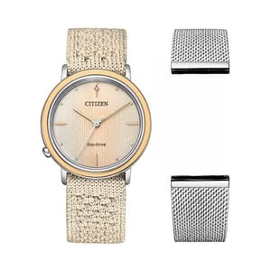 Elegant Citizen Women’s Eco-Drive Analog Watch with Fabric Band