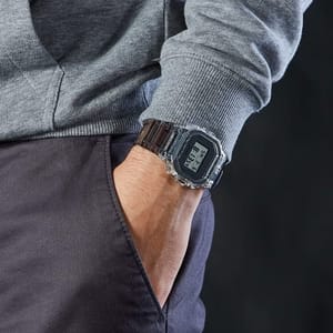 G-Shock Men's Transparent Resin Digital Watch DW-5600SK-1DR